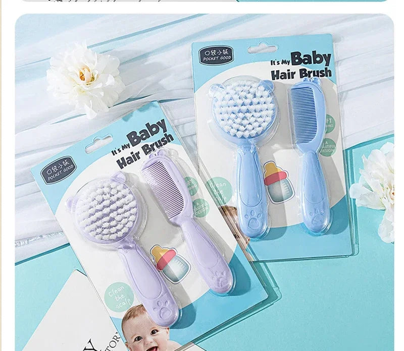 Baby Comb Hair Removal Brush Newborn Boys and Girls Baby Shampoo Soft Brush Suitable for 0-3 Years Old Babies