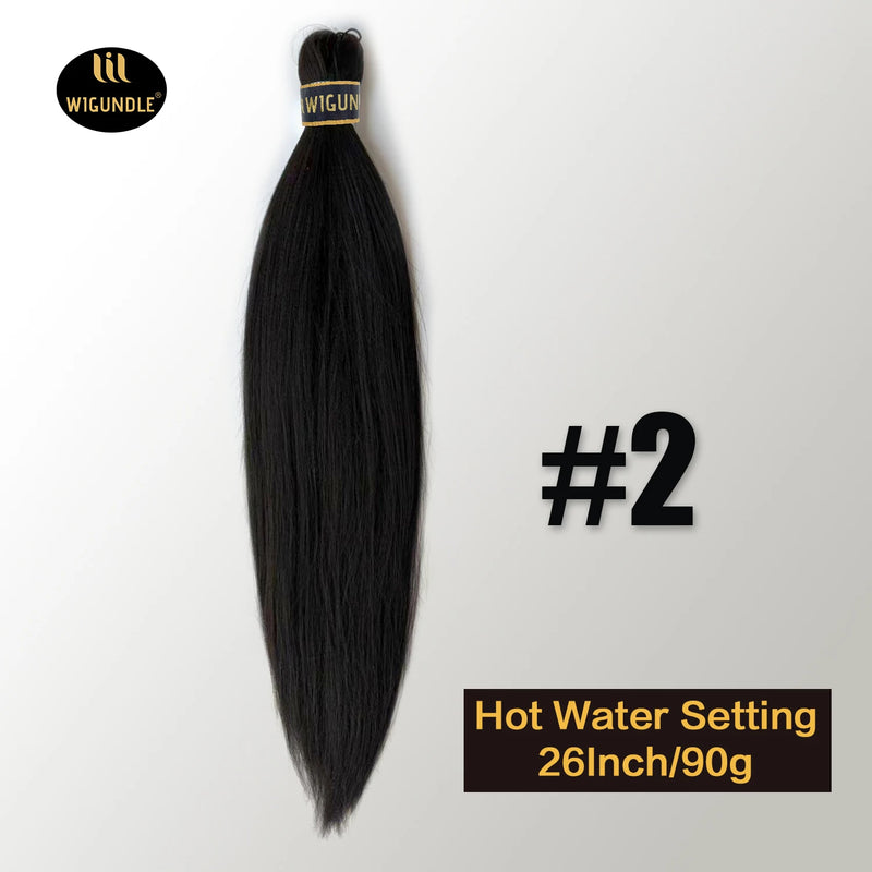 Kanekalon 26inch Hot Water Set Pre Stretched Jumbo Braiding Hair Box Twist Braids Synthetic Hair Extensions For Women Soft Yaki