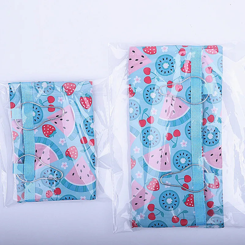 2/3 Holes Hanging Hay Bag with hooks for Bunny Guinea Pigs Small Animal Feeder Rabbit Food Dispensers Bag Pet Feeding Bag