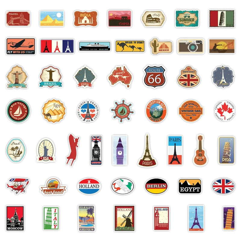 10/50/ World Landmark Stickers Graffiti for DIY Phone - View 3 | SAMAG
