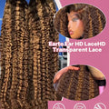 40 44 Inch Curly Highlight Wig Human Hair Deep Wave 13x6 HD Frontal Wig 4/27 Honey Blond 13x4 Water Wave Lace Front Wigs Raw Human Hair Wigs For Black Women 250% Pre Plucked Natural Hairline