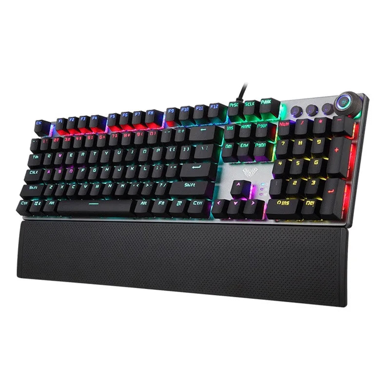 AULA F2058 Mechanical Gaming Keyboard Esports Game Macro Programming Keyboard Wired Mixed Backlight Keyboard for Game Laptop PC