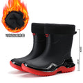 New style rain boots for men, fashionable short tube rain boots for work, rubber shoes for work, thick bottom water shoes