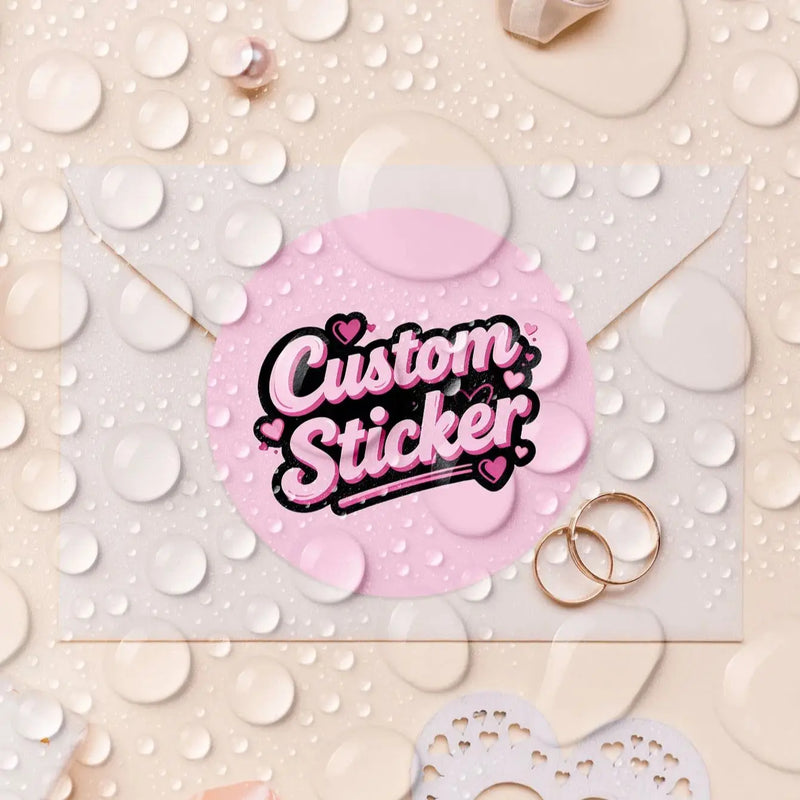 1/50/100pcs  Custom Round Waterproof Custom Stickers Personalizable with Logo Image Text for Any Occasion