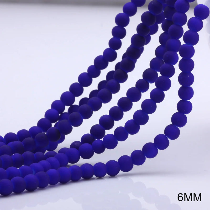 OlingArt Rubber Glass Beads High 6MM Quality 100PCS/Lot Candy Color Neon Matte Loose Handmade DIY Jewelry Making Bracelet