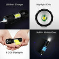 Led Flashlight Rechargeable USB Torch Mini Small Light - View 4 | SAMAG