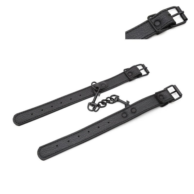 Bondage Cuff Bracelet leather with Buckles Gothic Punk Style Adjustable Wristband for Men Women Cosplay Performance Props Party