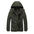 Men's Casual Winter Thick Warm Parkas Windproof Overcoats Male Military Wool Liner Hooded Down Jackets Outdoors Long Coats