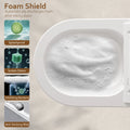Smart Bidet Toilet Seat Heated Seat Self-Cleaning Nozzle Foam Shield Automatic Lid LED Display Remote Control for Kids Adults