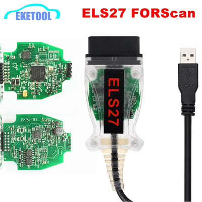 V2.3.8 ELS27 FORScan Green PCB PIC24HJ128GP+FTDI | SAMAG
