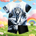Summer Boys Ink Wash Tiger All Over Print Short Sleeve - View 2 | SAMAG