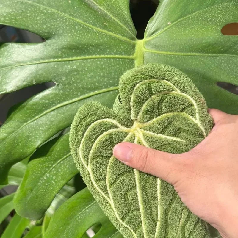 Towels Ultra-Absorbent Quick-Dry Bathroom & Kitchen Towel - Tropical Leaf Design Hand/Thumb Towel with Hanging Loop