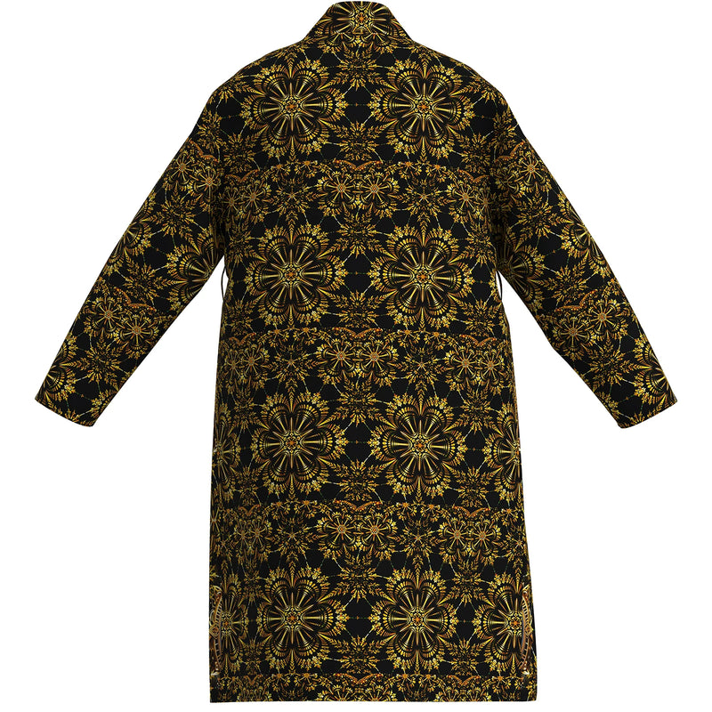 2026 Spring and Autumn New Men's Pajamas 3D Digital Printed Golden Noble Pattern Lion Head Non-fading Home Bathrobe Long Long Sl