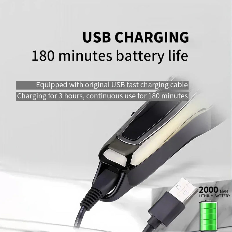 Kemei PG1990A Rechargeable Men's Hair Clipper Professional Cordless Men Hair Trimmer Hair Cutting Machine Barber for Men