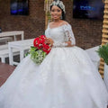 Customized Plus Size Lace Wedding Dresses Bridal Gowns - View 2 | SAMAG