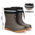 Men's Fashion Rain Boots High Quality Anti-Slip Waterproof Shoes Thick Bottom Wear-Resistant Outdoor Drawstring Work Rubber Shoe