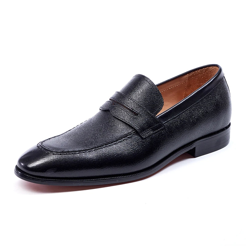 Luxury Slip On Dress Shoes Men Genuine Leather Italian Loafer Shoes For Men Black Brown Brand Formal Oxford Men Casual Shoes