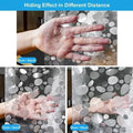 Bathroom Shower Curtain Transparent Lining Waterproof Bathtub Bathing Cover PEVA Mildew Proof Cobblestone Curtain with Hooks