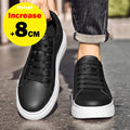 Men's Invisible Height Increasing Elevator Shoes Lace-up Sporty White Sneakers 6cm 8cm 10cm Taller Size Plus Invisible Elevate
