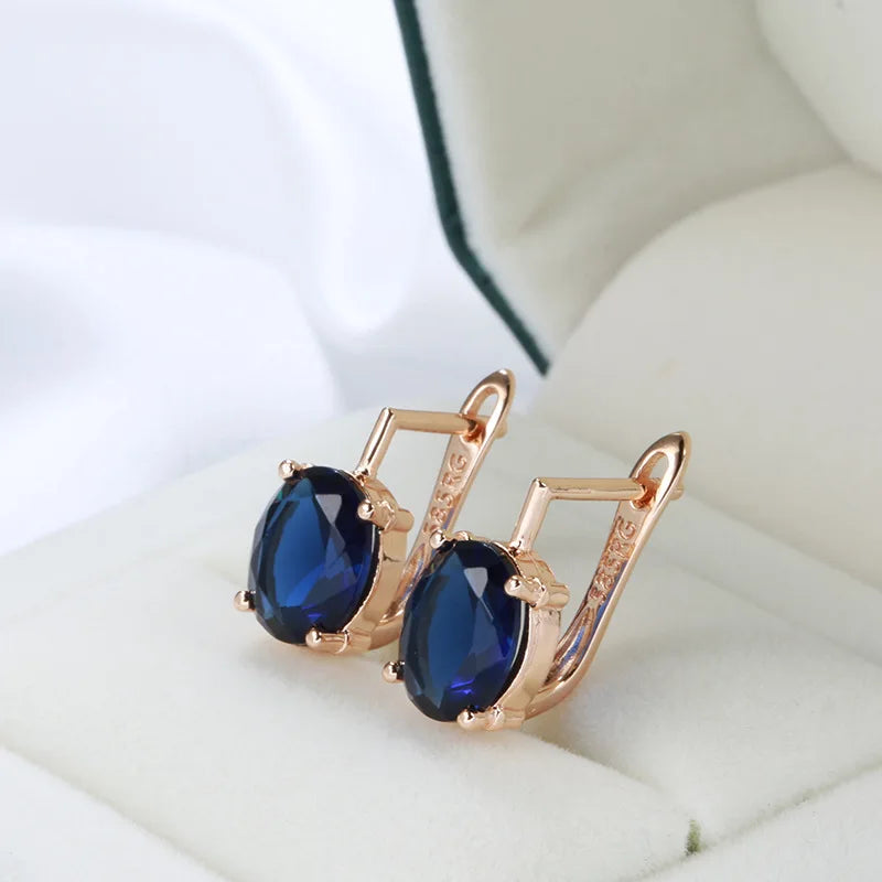 Real 14k Gold sapphire earring for Women To Join Party Peridot Gemstone Anillos De Wedding Diamante Engagement Jewelry