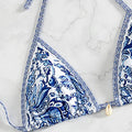 Women's Two Piece Bikini Set 2025, Sexy Triangle Push Up Swimsuit, Floral Print Bathing Suit, Beach Swimwear