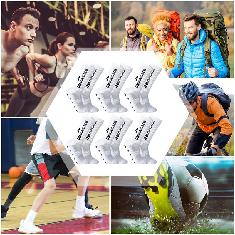 New Football Socks Non Slip Grip Mid Tube Sports | SAMAG