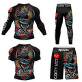 Cody Lundin Durability MMA BJJ Rash Guard Tight Exercise Jogging T - Shirts+Pants 3D Print Compression - View 16 | SAMAG
