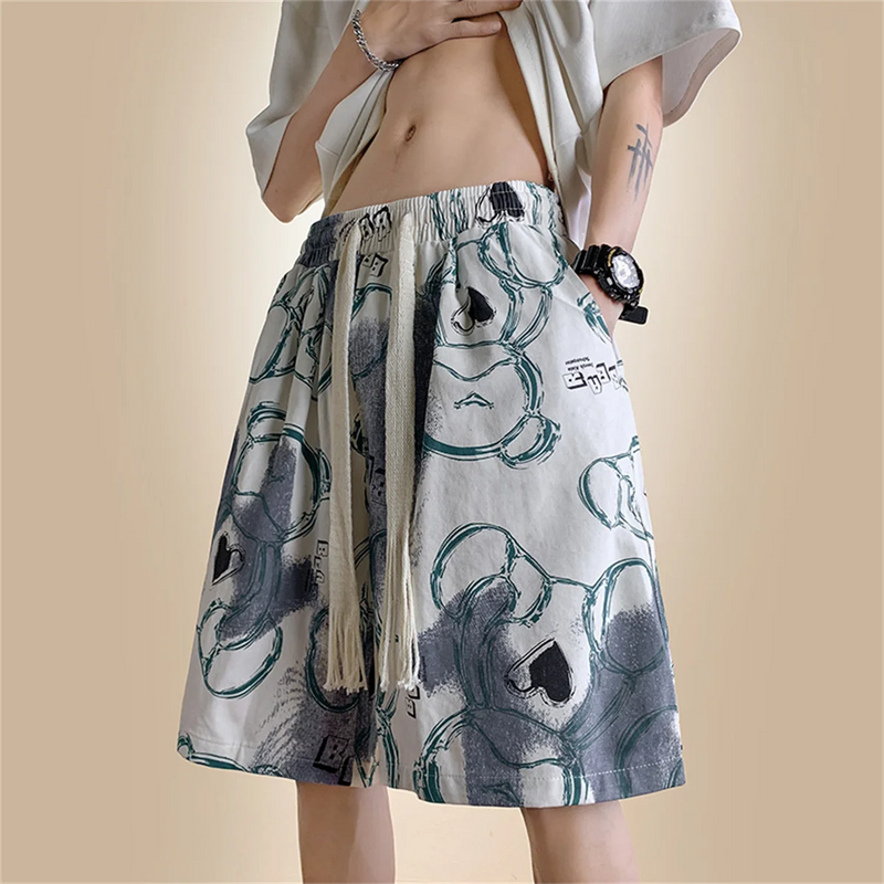 Cool Bear Print High Street Oversize Basketball Shorts | SAMAG