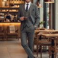 ST Cassy High Quality Khaki Plaid Suit Formal Business Office Men's Suits Fashionable and Casual Evening Gown
