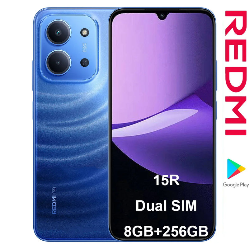 REDMI 15R 5G Global Version Smartphone 6.72" HD Screen 5000mAh Battery Octa Core Dual SIM Unlocked Android Mobile Phone 8+256GB