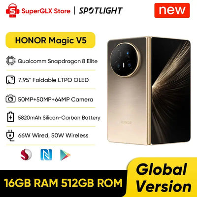 HONOR Magic V5 Global Version 5G Foldable Smartphone | SAMAG