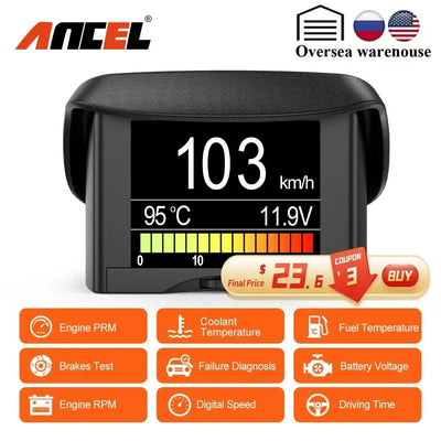 ANCEL A202 On-board Computer Car Digital Display Speed | SAMAG