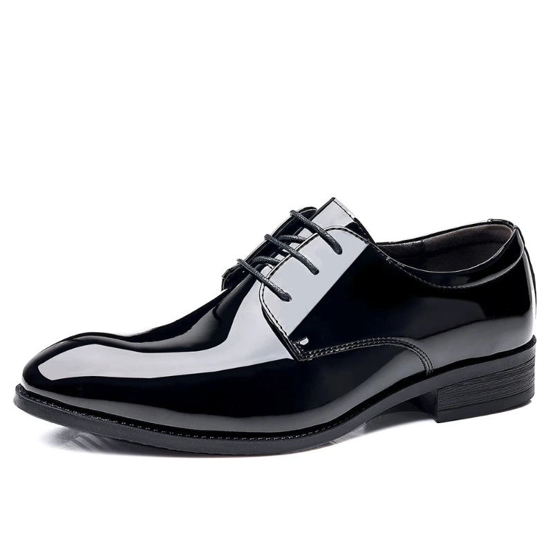 Spring British Style Formal Dress Shoes Black Business Oxfords For Groom Wedding Office Comfortable Big Size Footwear Non Slip