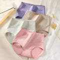 4Pcs Women'S Cotton Panties High Waist Body Shaper Underwear Plus Size M-5XL Sexy Ladies Briefs Breathable Solid Female Lingerie