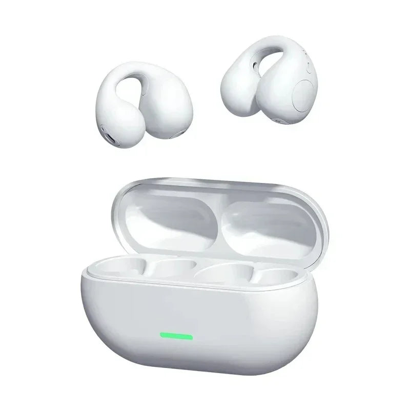 T75 Sport Bone-Conduction Bluetooth 5.3 Earphones HiFi Sound Wireless Headphones Earclip Waterproof Open Ear Headset Earring