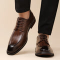 Men's Business Formal Leather Shoes, Comfortable Soft Sole Derby Shoes, Breathable Anti-Slip Commuter Banquet Men's Shoes-HT1009