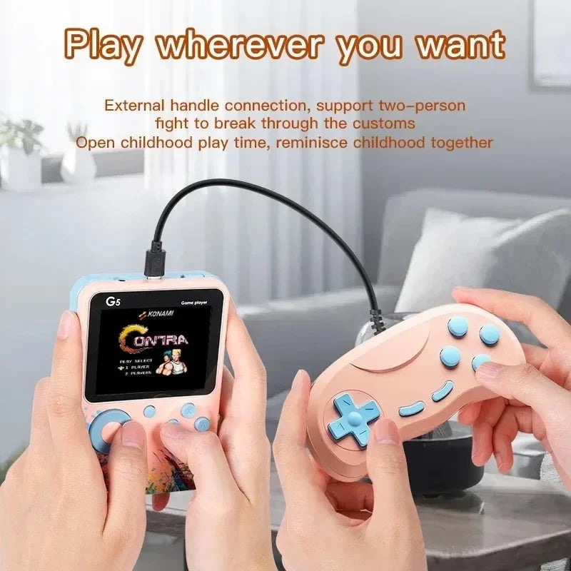 G5 Handheld Game Console With 500 Classic Retro Games 3.0Inch Screen Portable Gamepad 1020mAH Rechargeable Battery Festival Gift