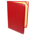 Stylish Red File Folder Portfolio Organizer for Office Business Interview Resume Documents Card Pen Storage Binder Loose Leaf