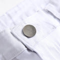 Men's white American flag printed jeans | SAMAG