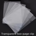 10pcs A4 Transparent L-Shaped File Folders - Waterproof and Durable PP Document Bags for Office Organization and Reusable