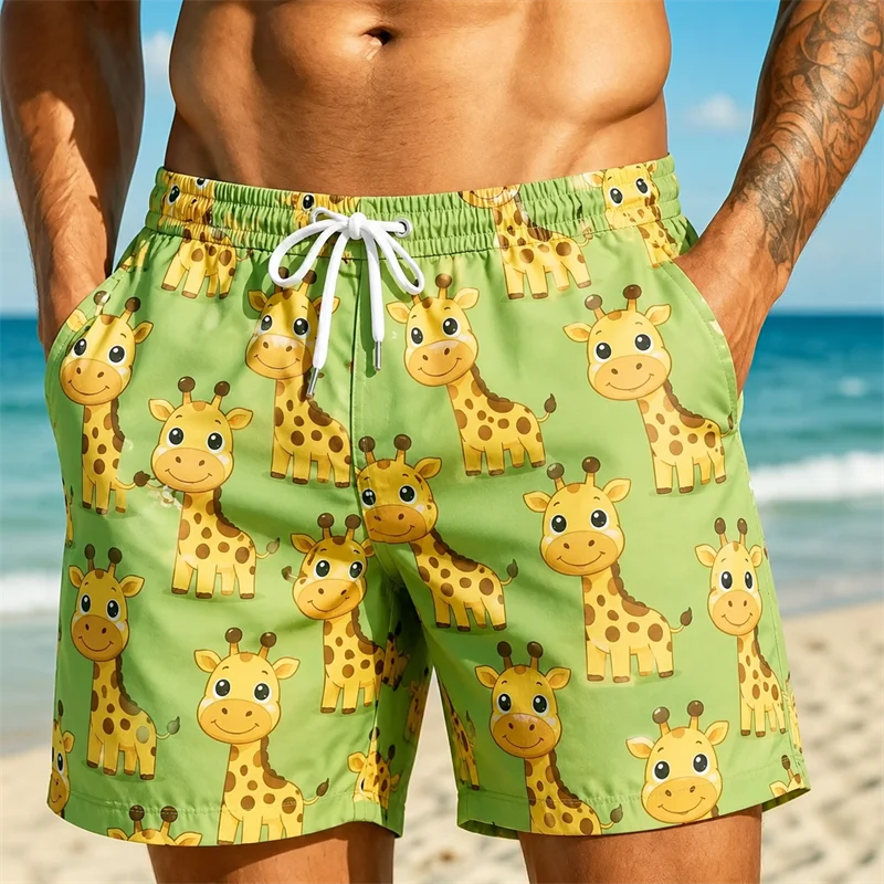 Fun Cute Cartoon Duck Pig Pattern Funny Swimming Shorts | SAMAG