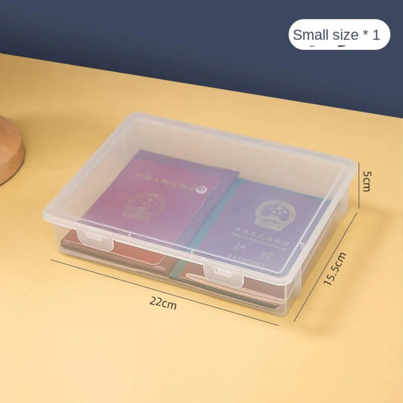 New Plastic Document Organizer Square Shape Clear A4 Organizing Box Storage Box