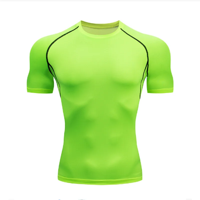 New Men Body Shapers Fitness Elastic Abdomen Tight Fitting Short Sleeve Shirt Tank Tops Shape Underwear Slimming Boobs Shaping