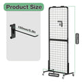 Grid Wall Panels Display Stand - Display Rack with 15 Hooks for Vendor Events Art Display Panels Heavy Duty Floor Standing