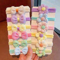 6pcs/Set Cute Children Hair Rope Bowknot Rubber Band Girl Baby Bow Flower Elastic Head Rope Hair Ring Accessories Wholesale