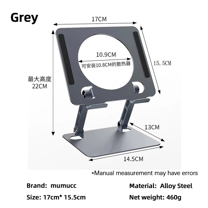 Desktop tablet stand, with hollowed-out heat dissipation, available in two options: rotatable and non-rotatable
