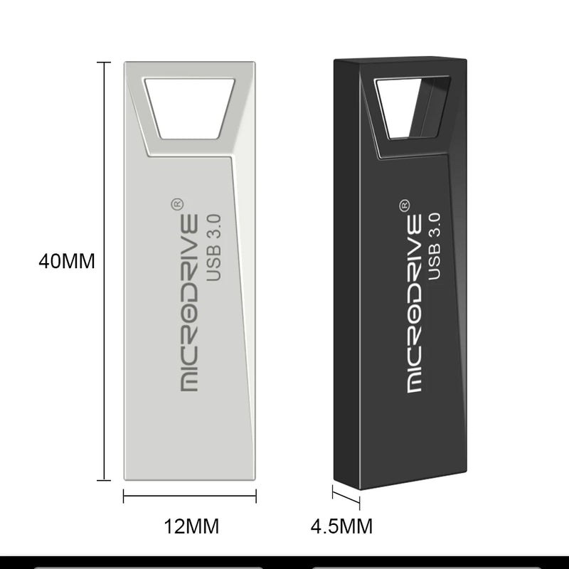 High Speed USB 3.0 Mini Metal Flash Drive 16GB 32GB 64GB 128GB Pendrive Waterproof usb drive Pen memory Sticks with key Chain
