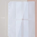 A5A6  5Pcs Binder Zipper Folders For 6-Ring Notebook Binder Transparent Loose Leaf Document Filing Bags