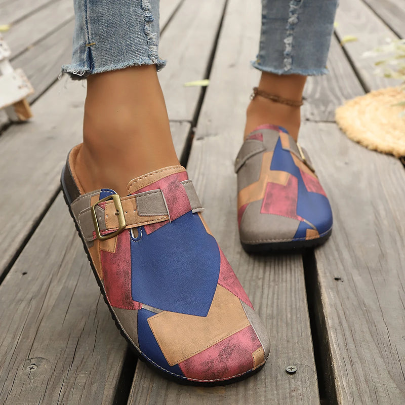 Spring/ Autumn Elegant Color Blocked Street Casual Mueller Shoes Fashionable Hot Selling New Comfortable Plus Size Women's Shoes