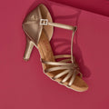 Women‘s Heel Latin Dance Shoes Flare/Cone Heel - Flexible Suede Sole for Ballroom, Cha Cha, Salsa|Practice & Performance
